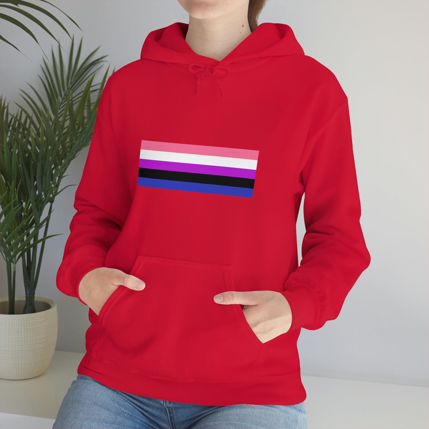 Genderfluid Flag Hooded Sweatshirt