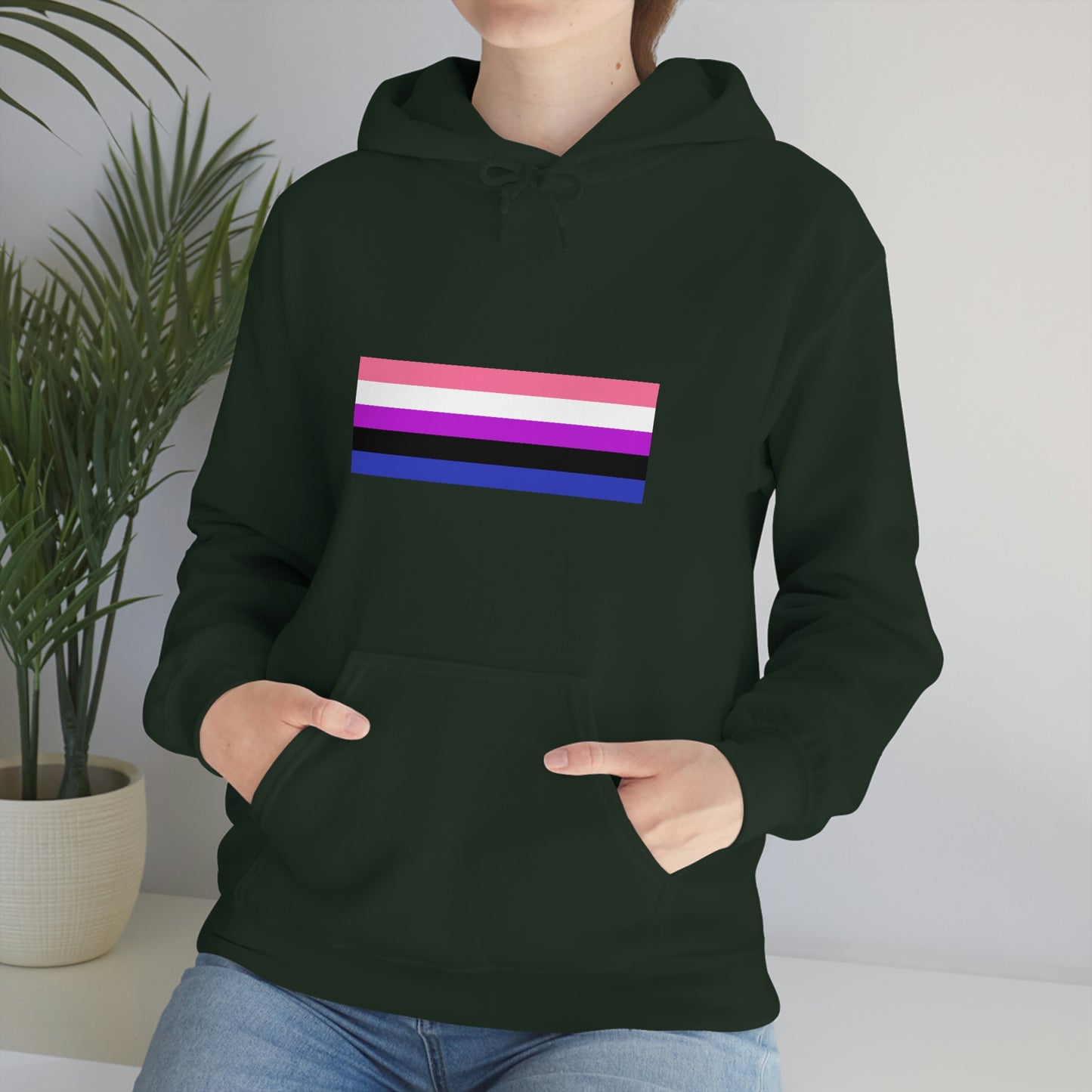 Genderfluid Flag Hooded Sweatshirt