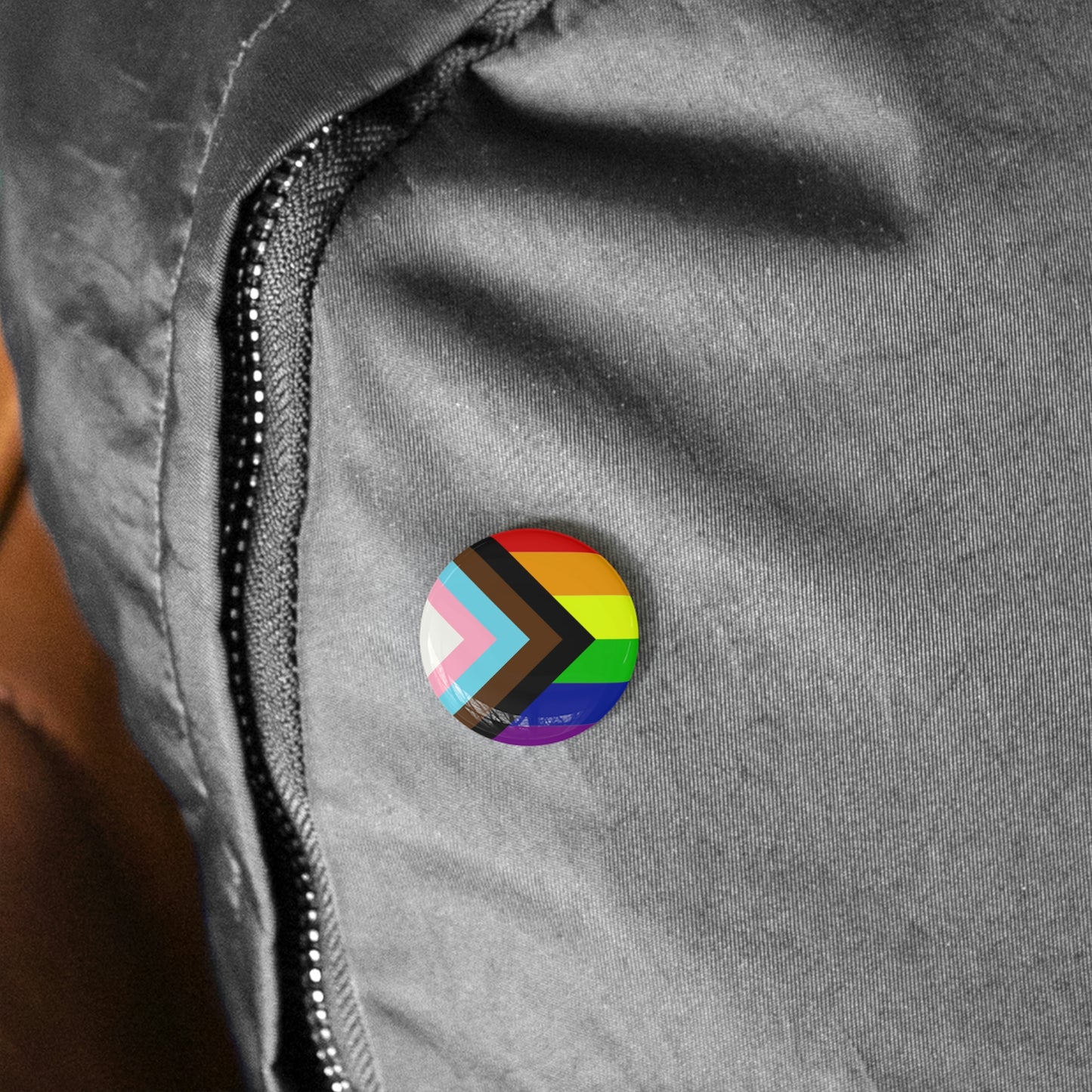 Progress Pride Flag Round Pins