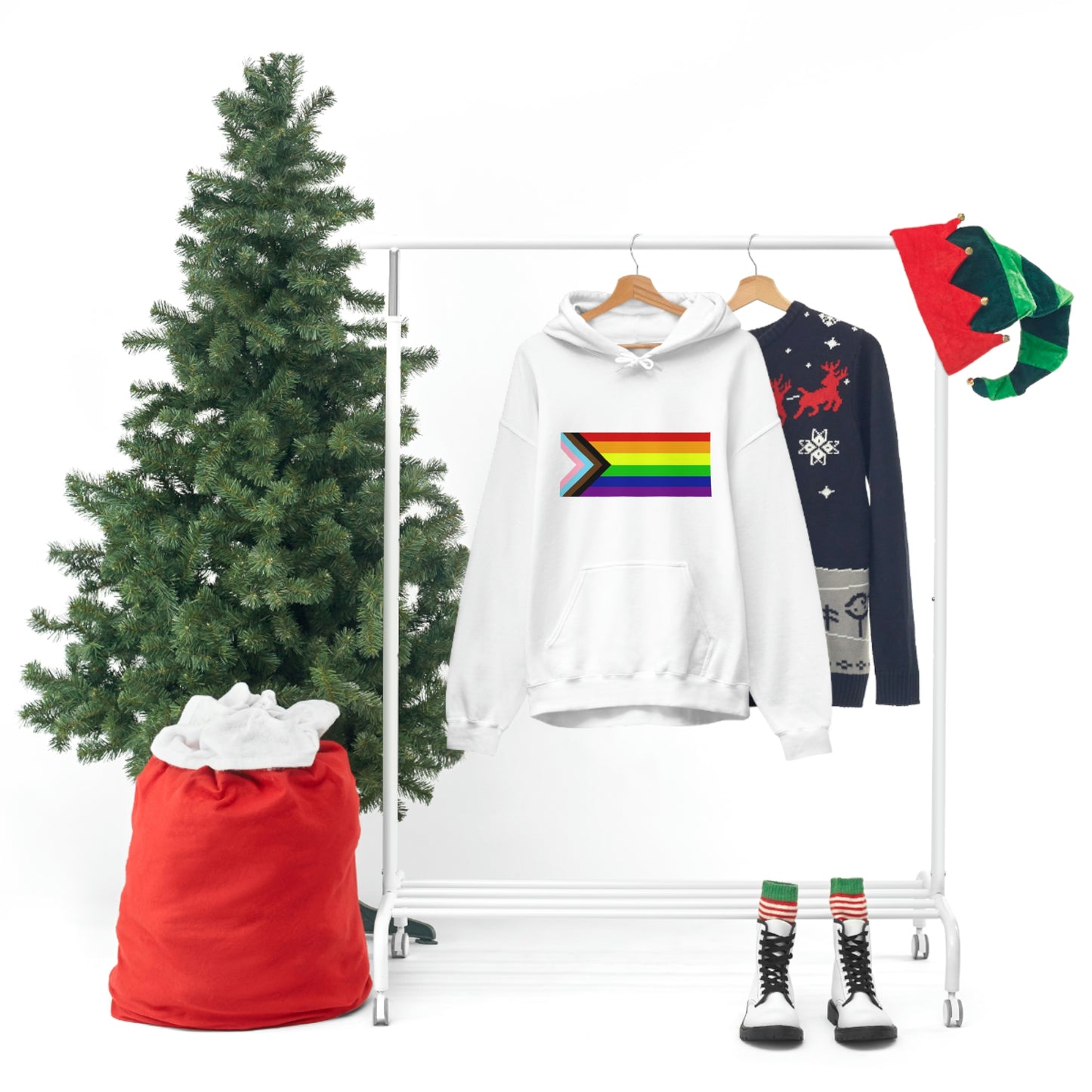 Progress Pride Flag Hooded Sweatshirt