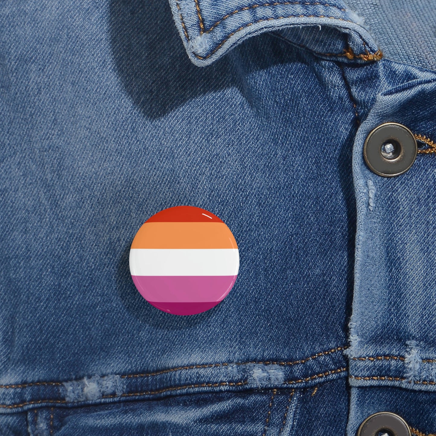 Lesbian Pride Flag Round Pins