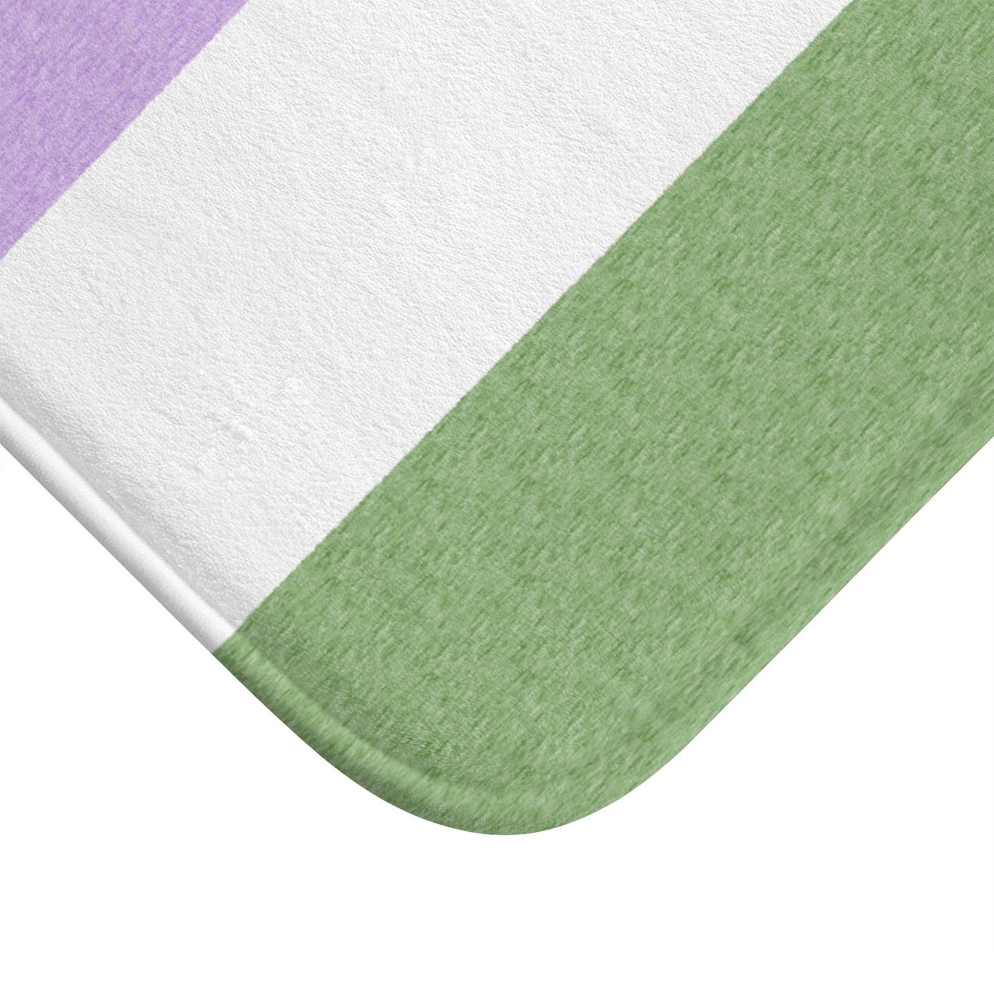 Genderqueer Flag Bath Mat, pencil crayon colours