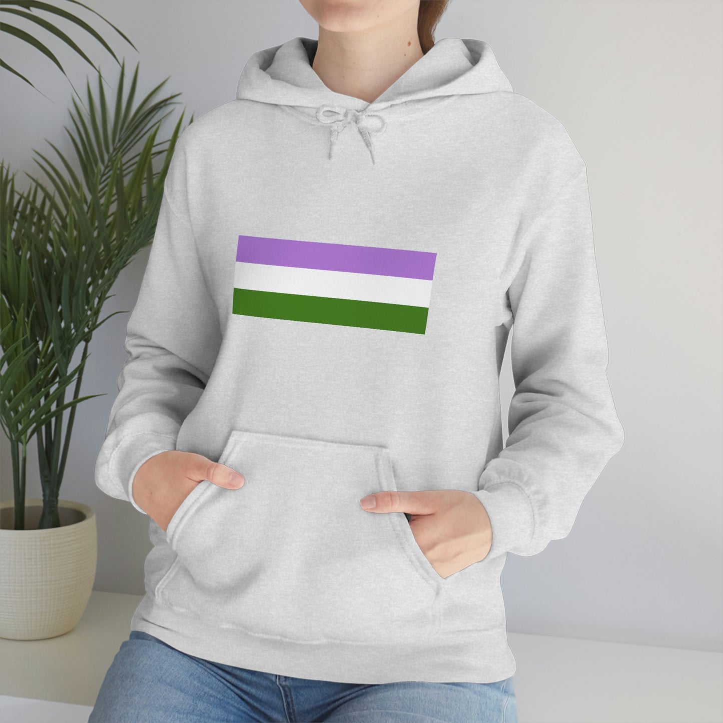 Genderqueer Flag Hooded Sweatshirt