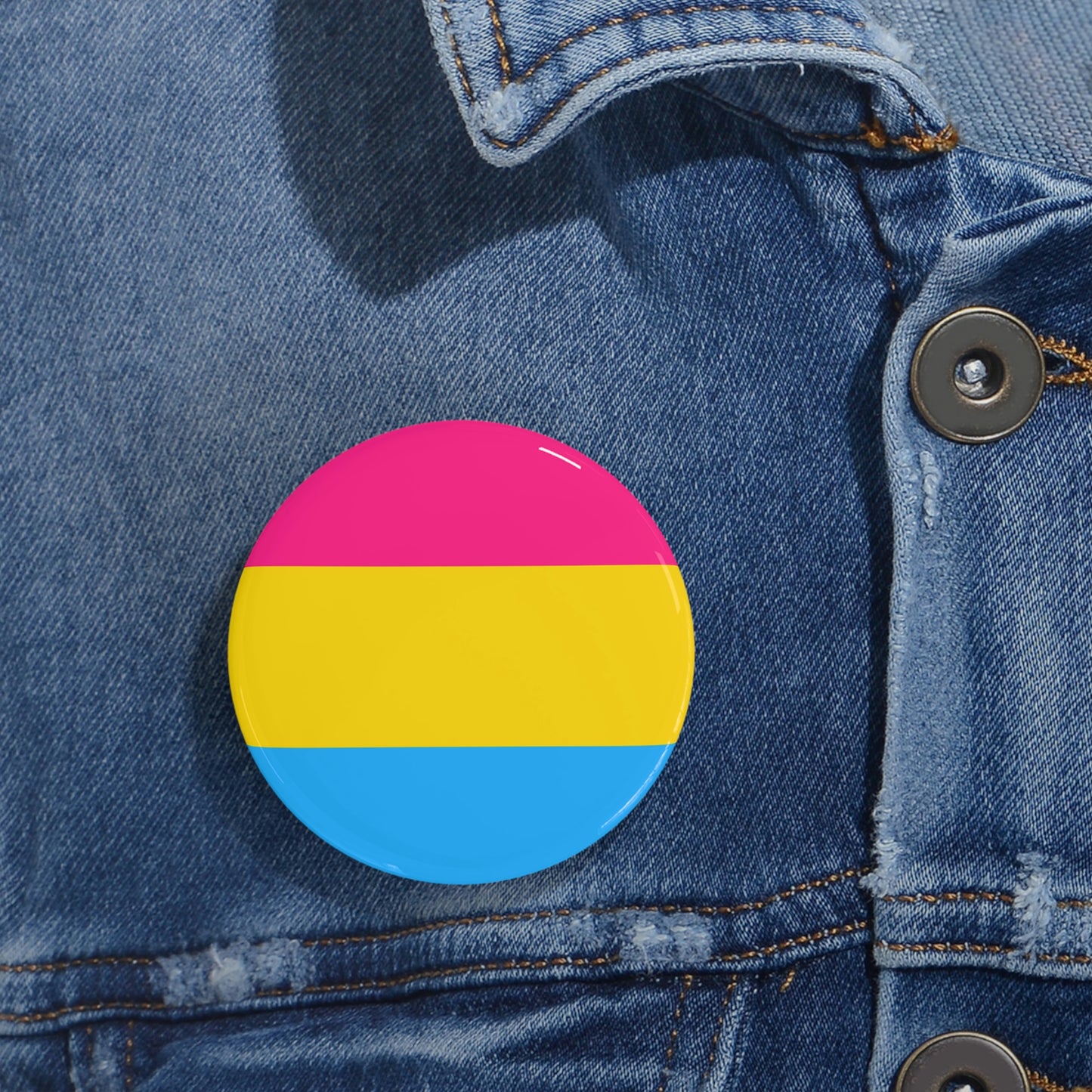 Pansexual Pride Flag Round Pins