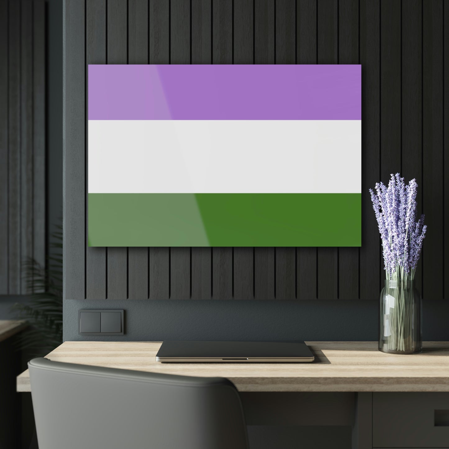 Genderqueer Acrylic Prints (with French Cleat Hanging)