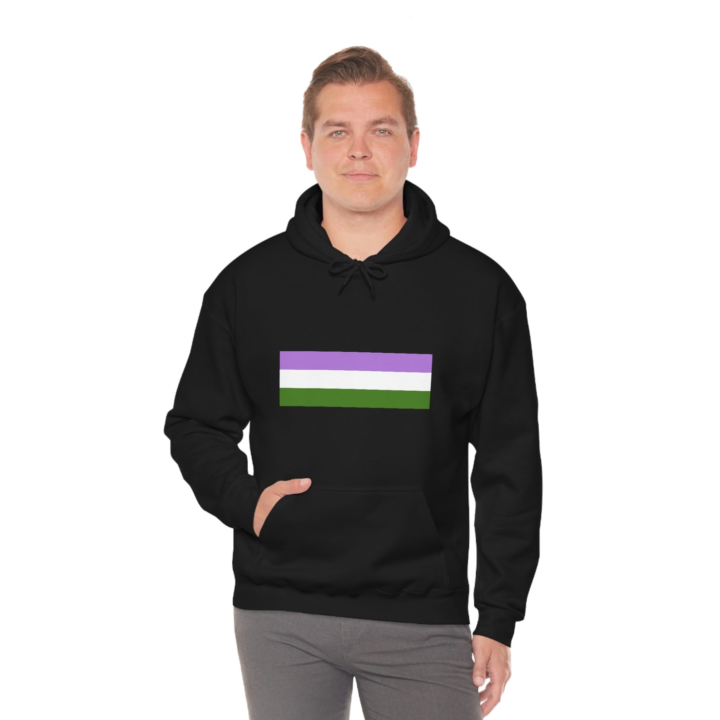 Genderqueer Flag Hooded Sweatshirt