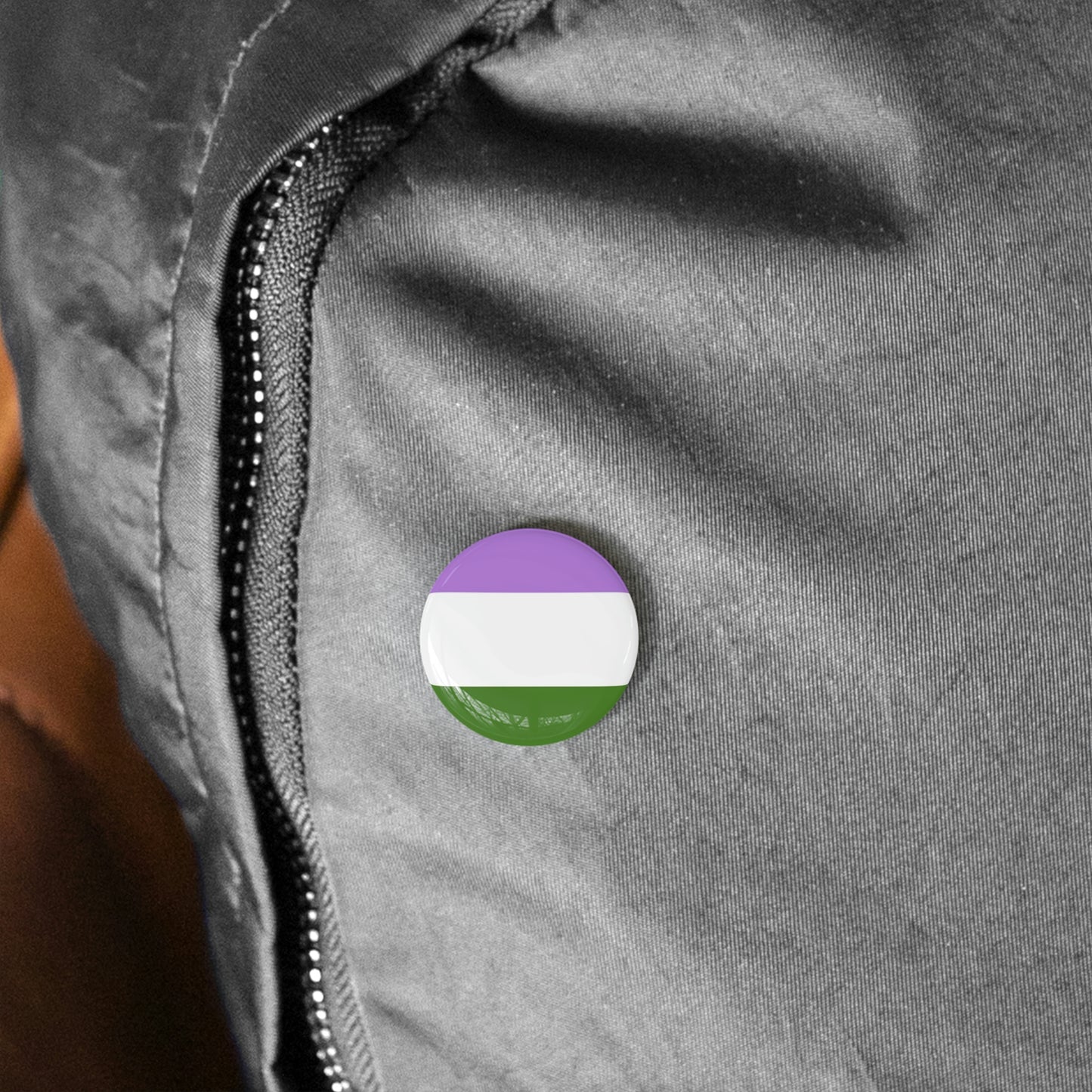 Genderqueer Pride Flag Round Pins