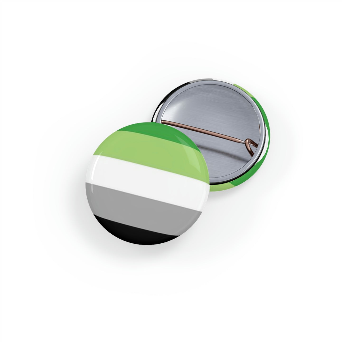 Aromantic Pride Flag Round Pins