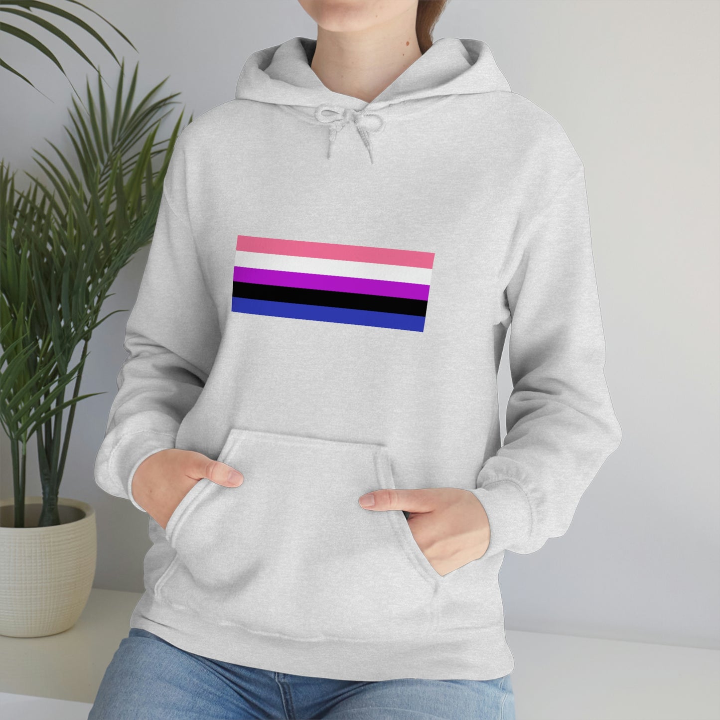 Genderfluid Flag Hooded Sweatshirt