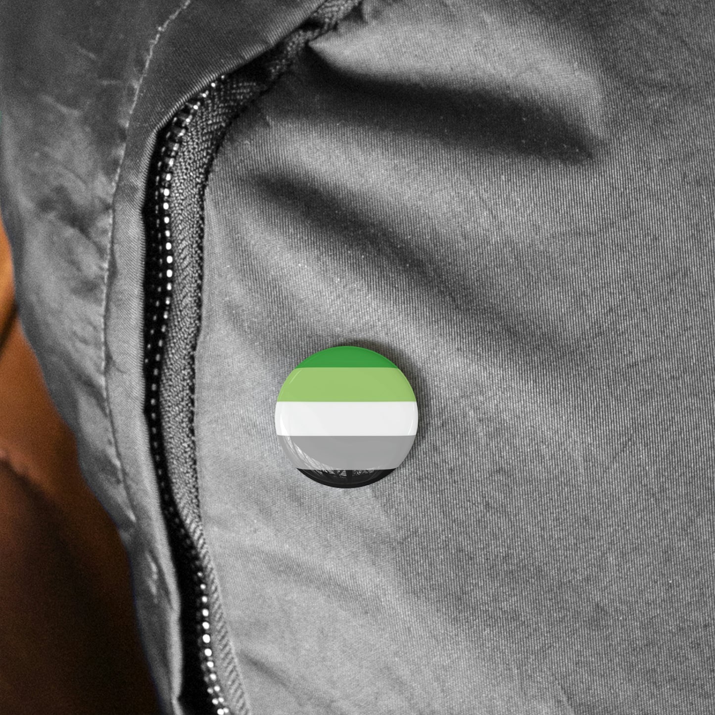 Aromantic Pride Flag Round Pins