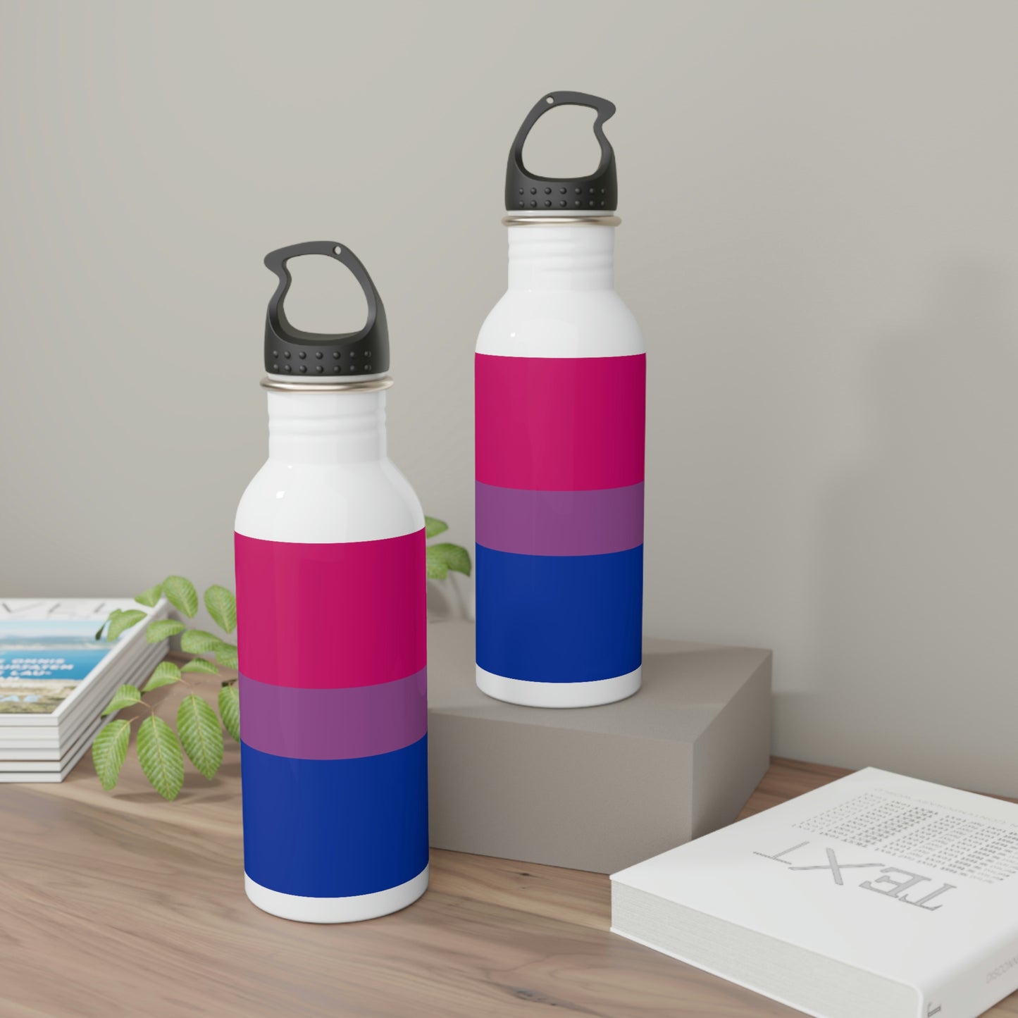 Bisexual Pride Flag Stainless Steel Water Bottle