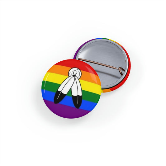 Two-Spirit Pride Flags Round Pins