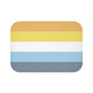 Aroace Flag Bath Mat, pencil crayon colours