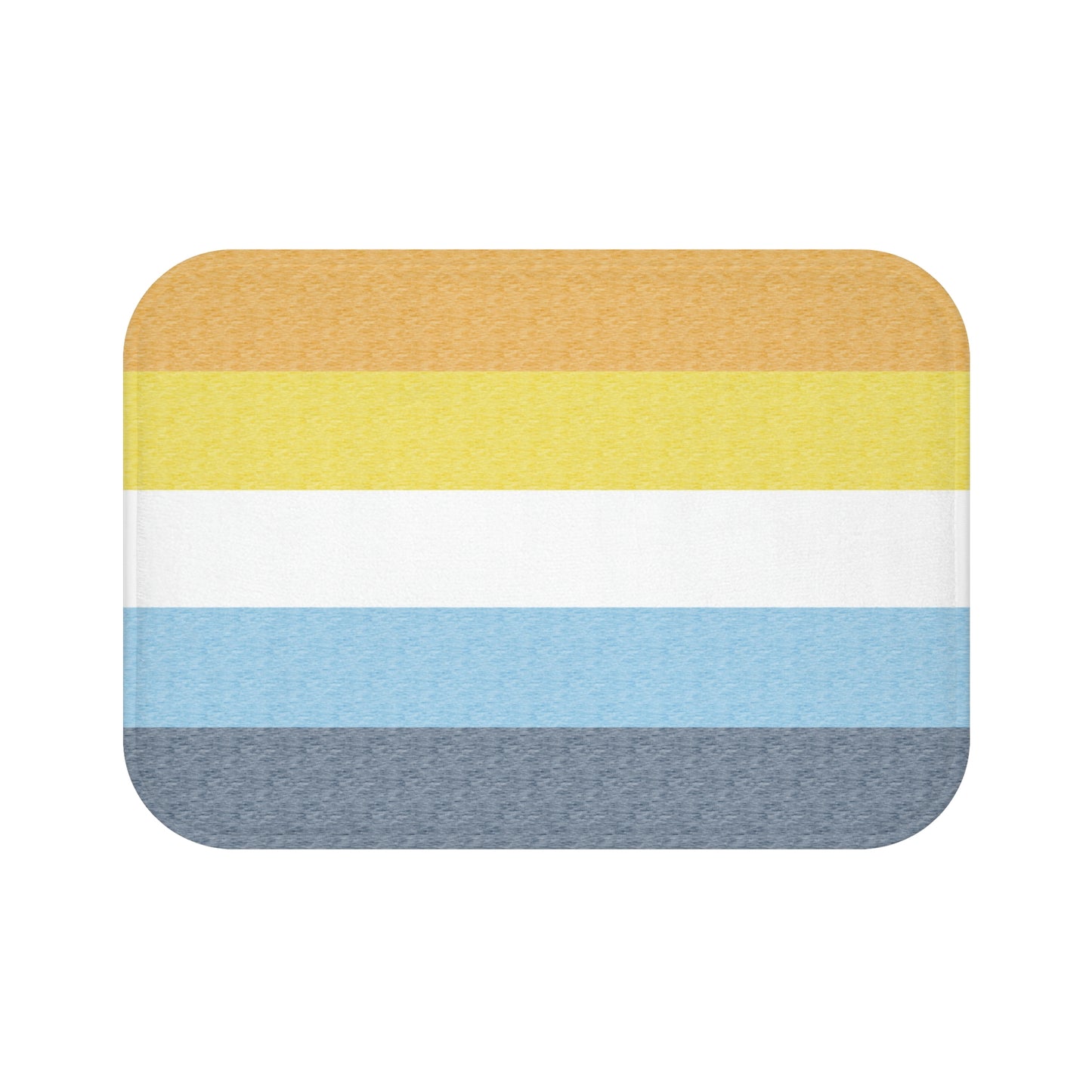 Aroace Flag Bath Mat, pencil crayon colours