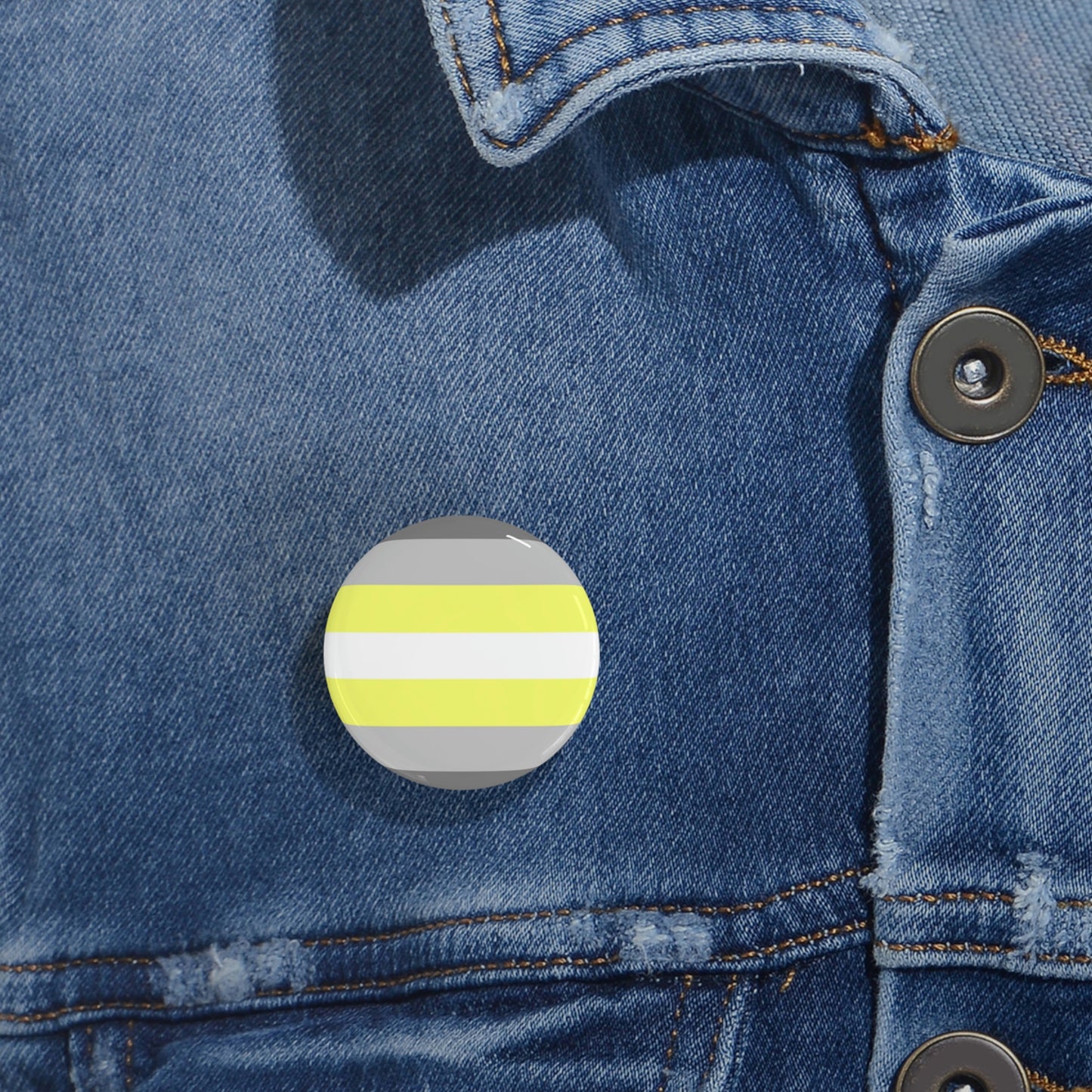 Demigender Pride Flag Round Pins