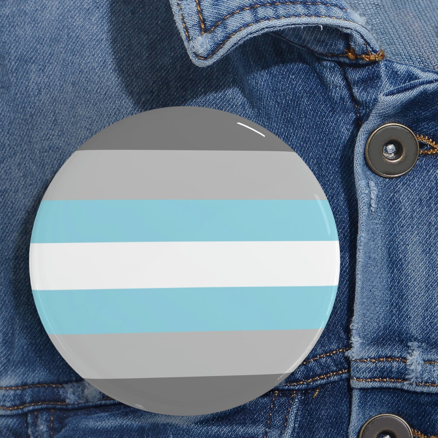 Demiboy Pride Flag Round Pins