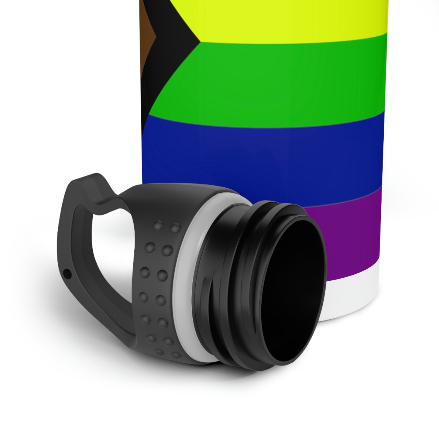 Progress Pride Flag Stainless Steel Water Bottle