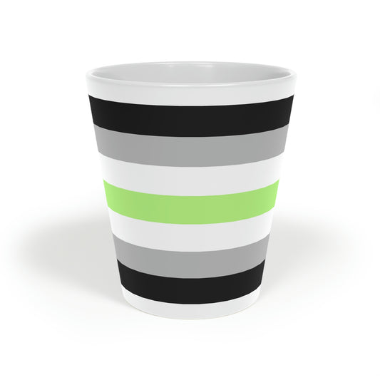 Agender Pride Flag Latte Mug, 12oz