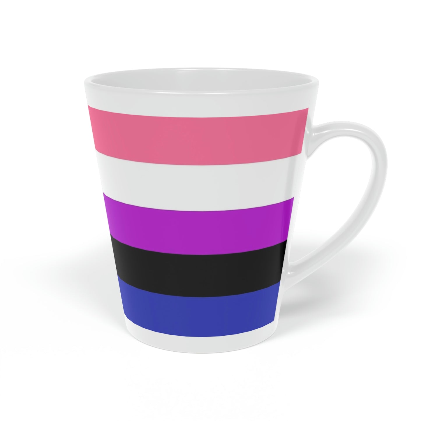 Genderfluid Pride Flag Latte Mug, 12oz