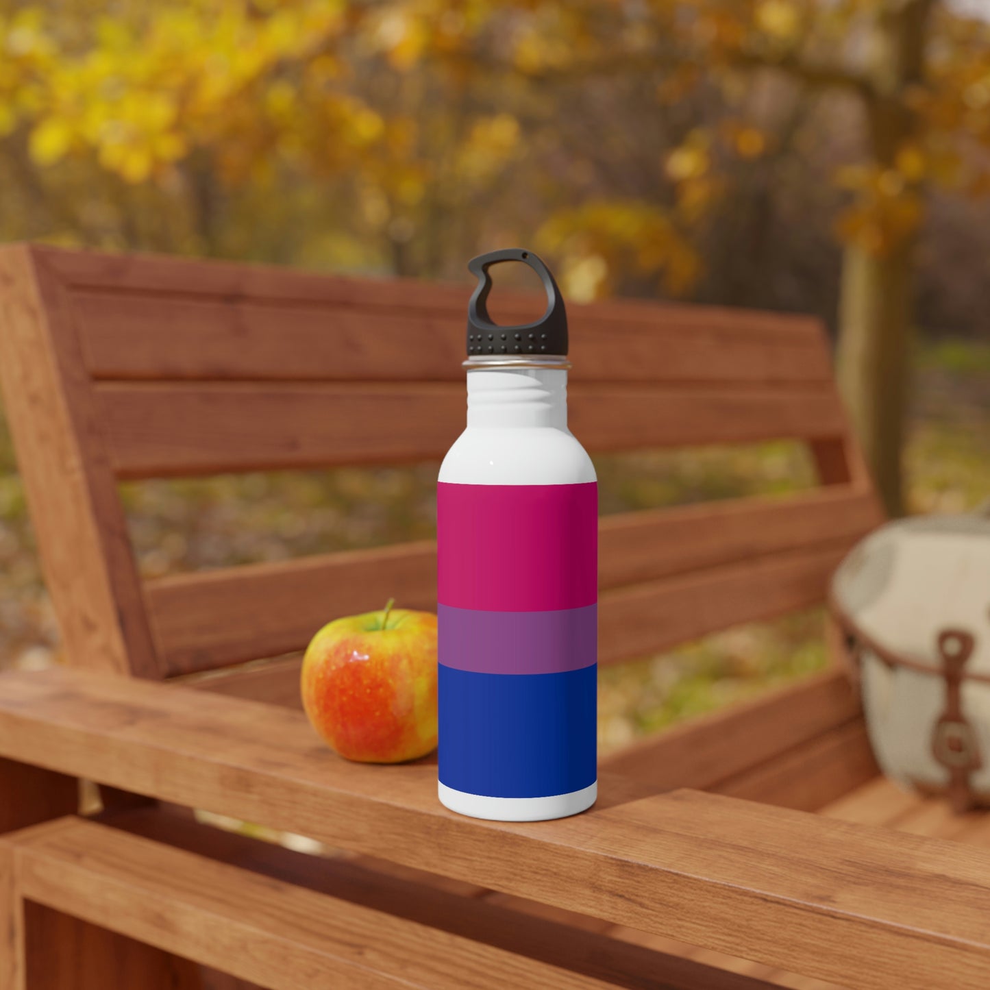 Bisexual Pride Flag Stainless Steel Water Bottle