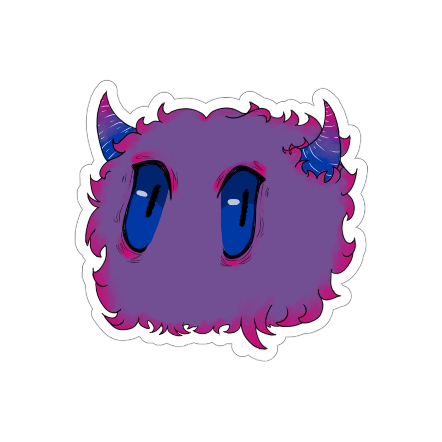 Fluffy Monster Sticker - Bisexual