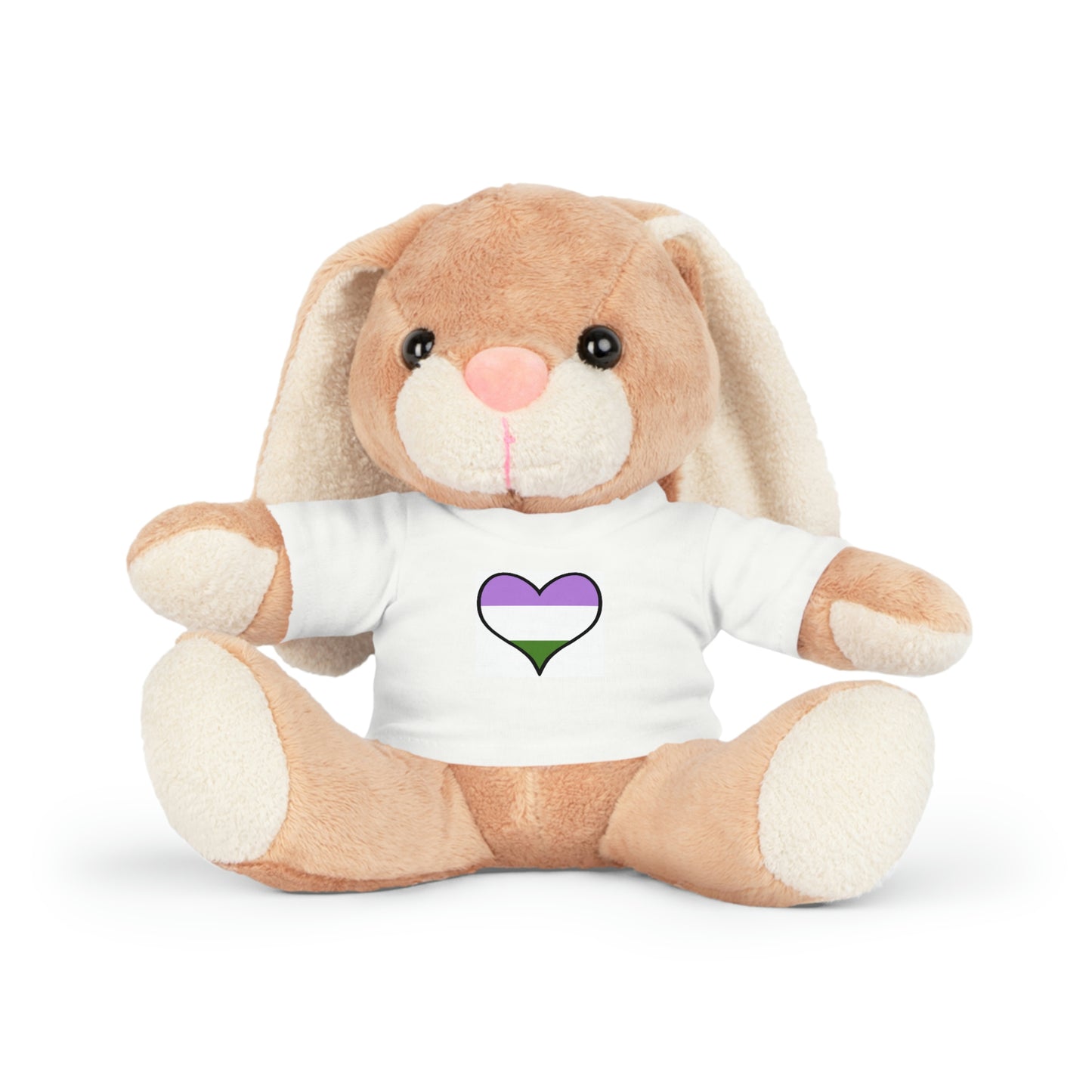 Plush Toys with Genderqueer Flag T-Shirt