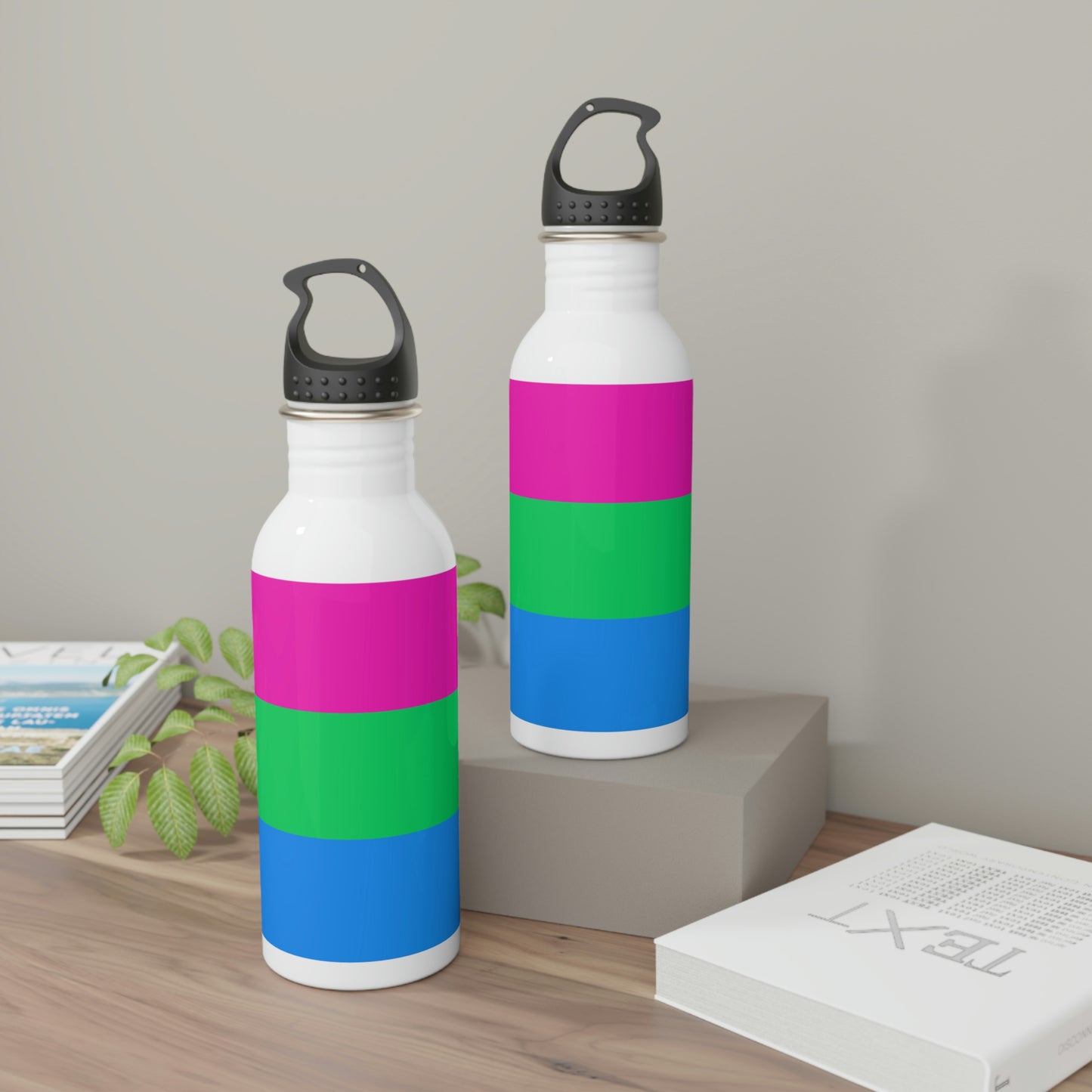 Polysexual Pride Flag Stainless Steel Water Bottle