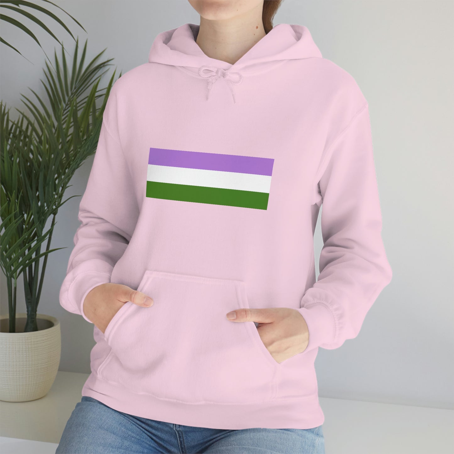 Genderqueer Flag Hooded Sweatshirt