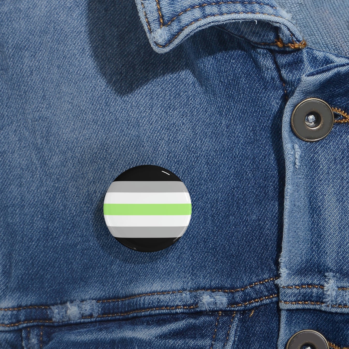 Agender Pride Flag Round Pins