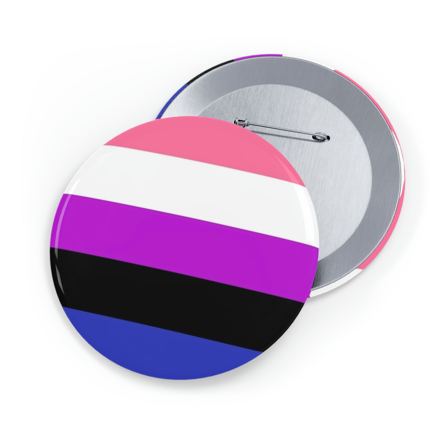 Genderfluid Pride Flag Round Pins