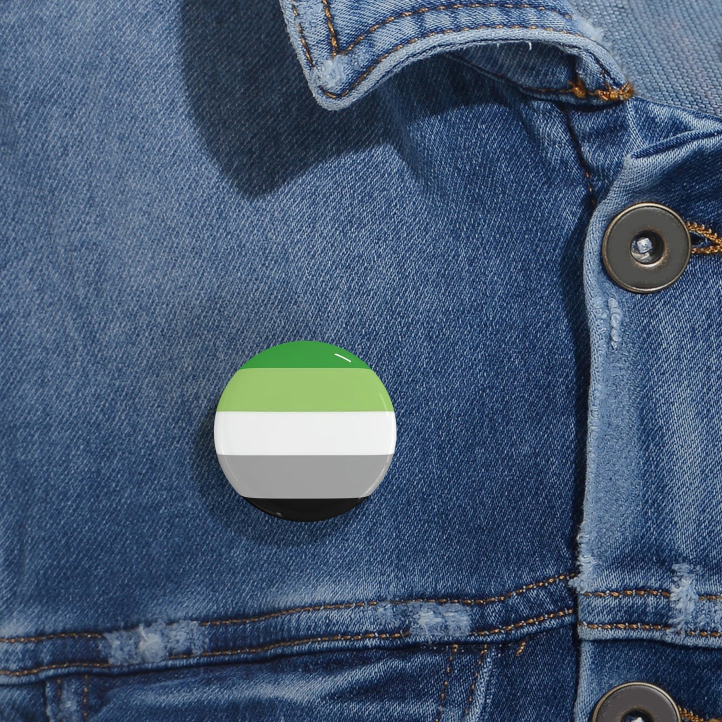 Aromantic Pride Flag Round Pins