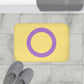 Intersex Flag Bath Mat, pencil crayon colours