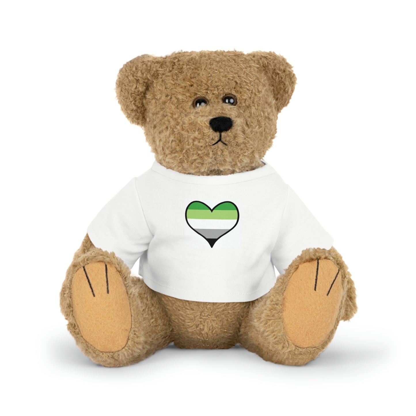 Plush Toys with Aromantic Flag T-Shirt