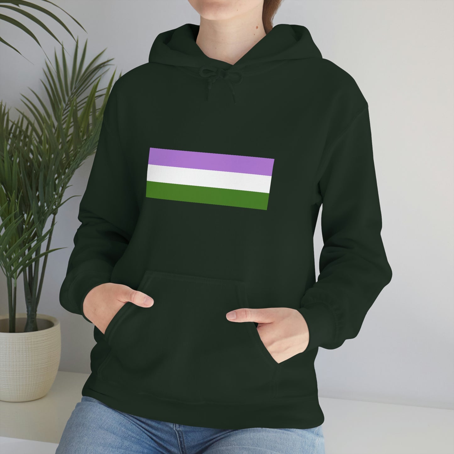 Genderqueer Flag Hooded Sweatshirt