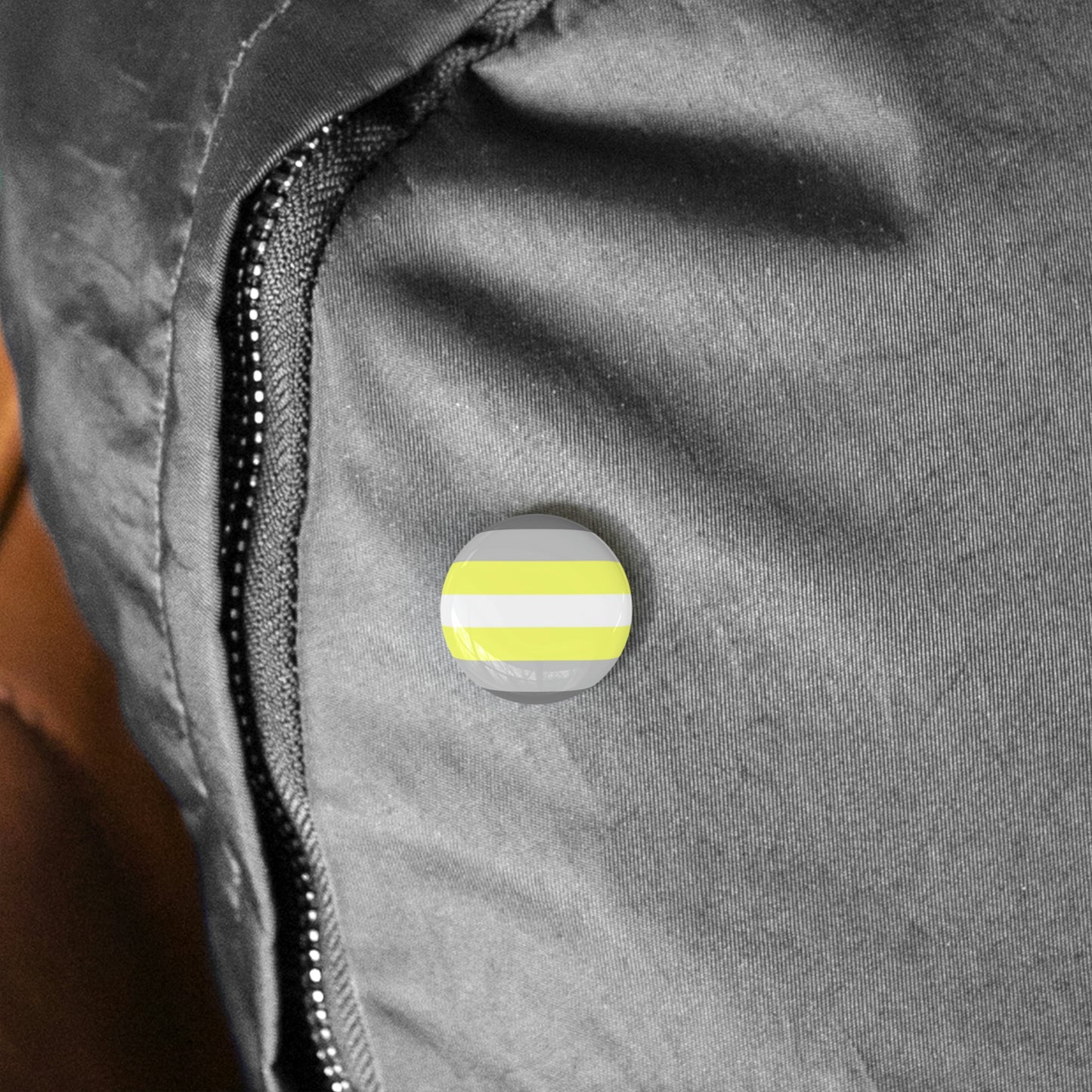 Demigender Pride Flag Round Pins