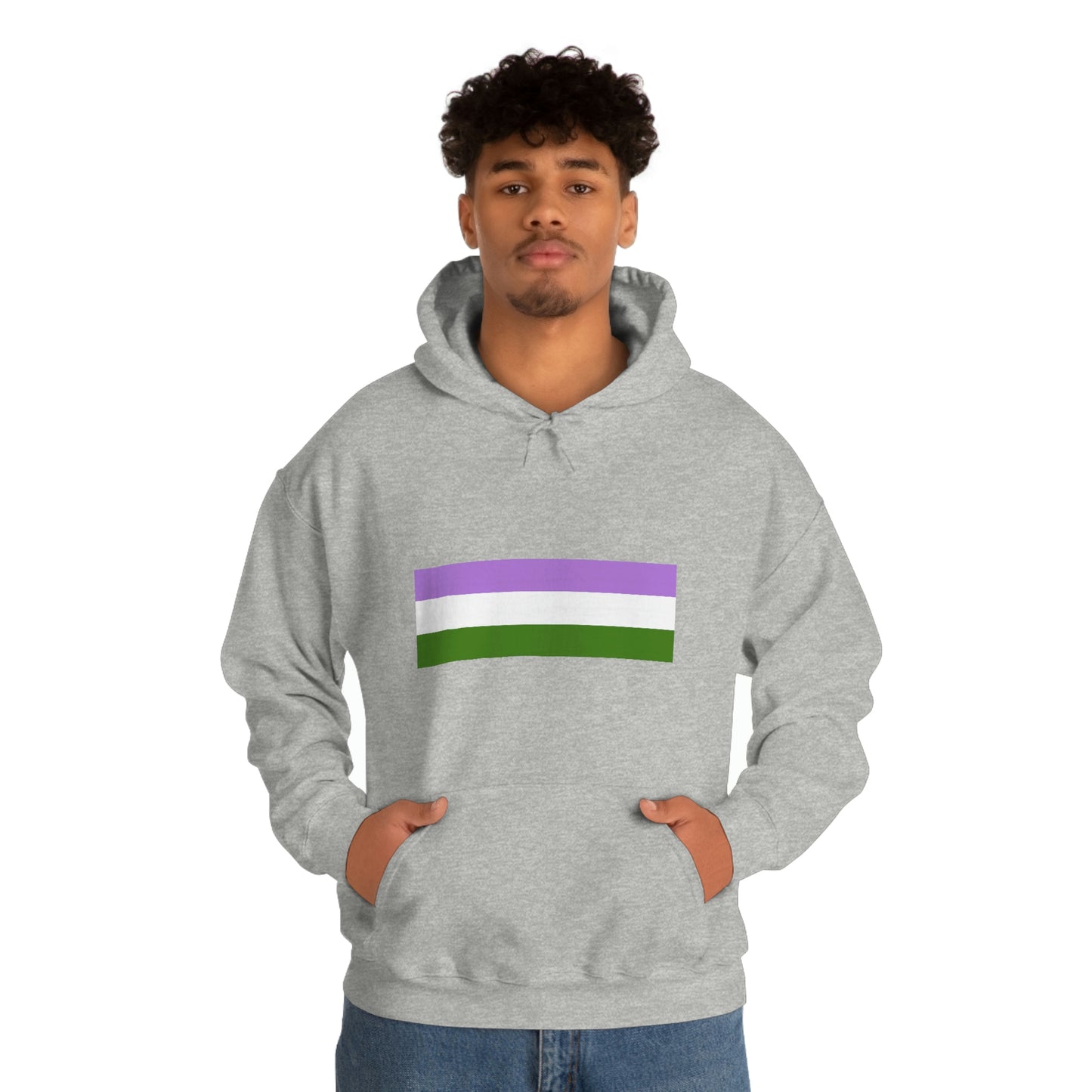 Genderqueer Flag Hooded Sweatshirt