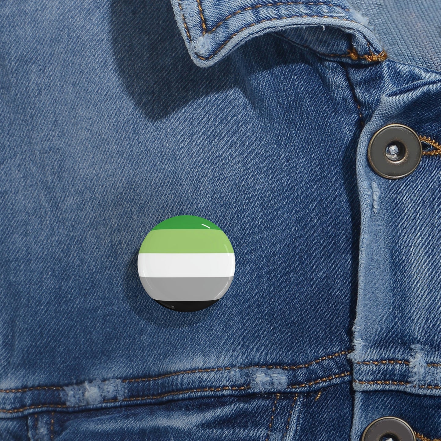 Aromantic Pride Flag Round Pins