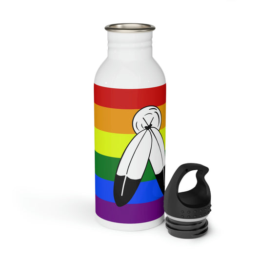 Two-Spirit Pride Flag Stainless Steel Water Bottle