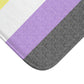 Non-Binary Flag Bath Mat, pencil crayon colours
