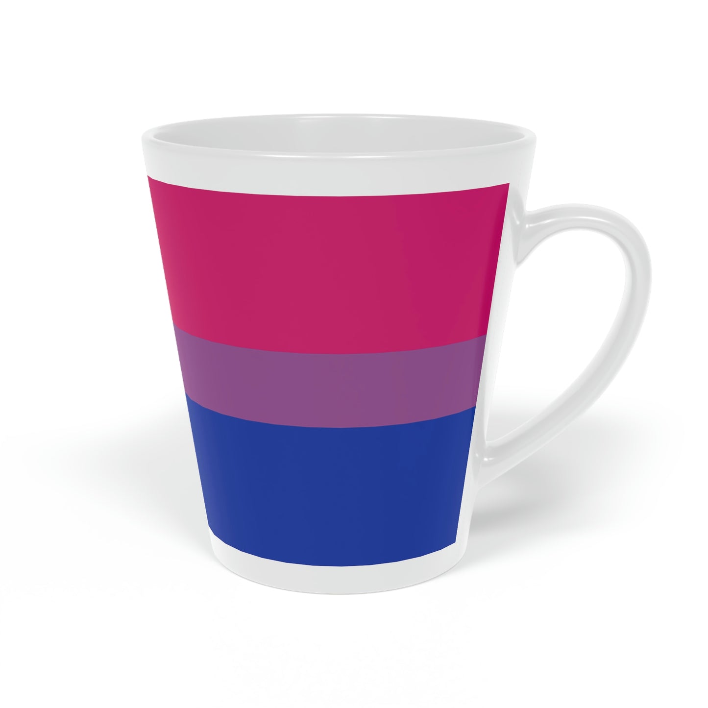 Bisexual Pride Flag Latte Mug, 12oz