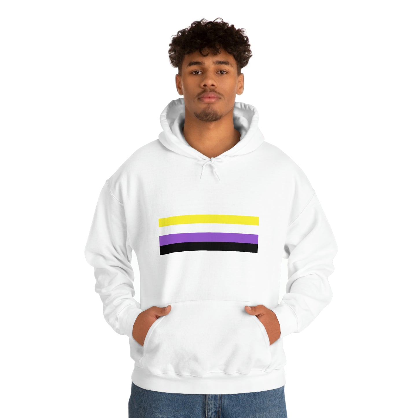 Non-Binary Flag Hooded Sweatshirt