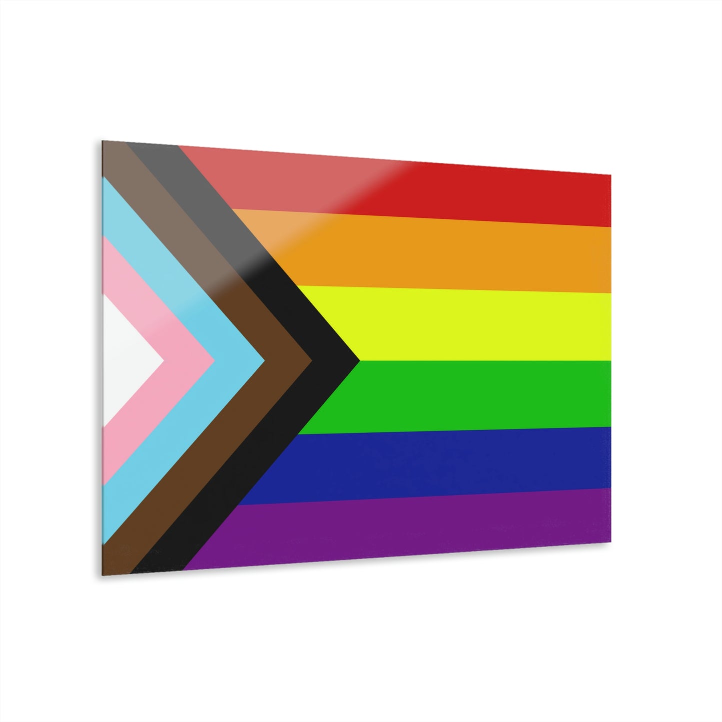 Progress Pride Flag Acrylic Prints (with French Cleat Hanging)