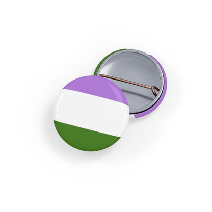 Genderqueer Pride Flag Round Pins