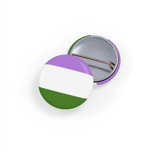 Genderqueer Pride Flag Round Pins