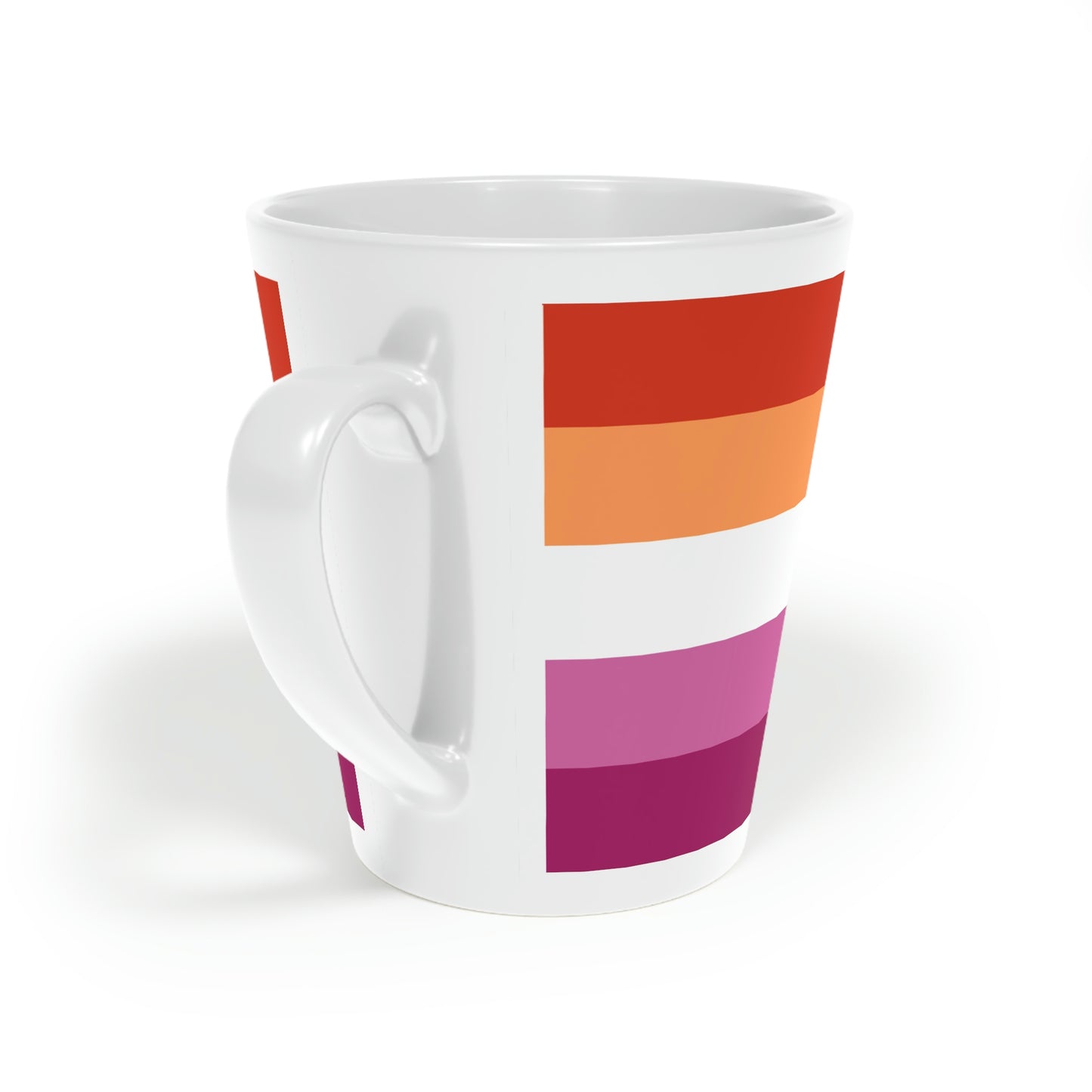 Lesbian Pride Flag Latte Mug, 12oz