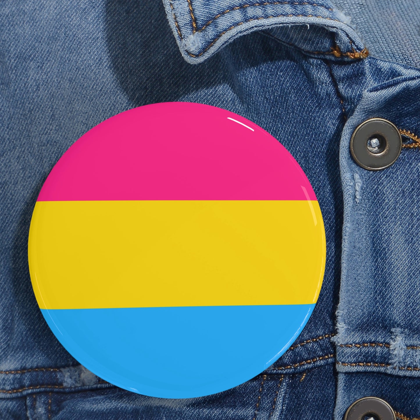 Pansexual Pride Flag Round Pins