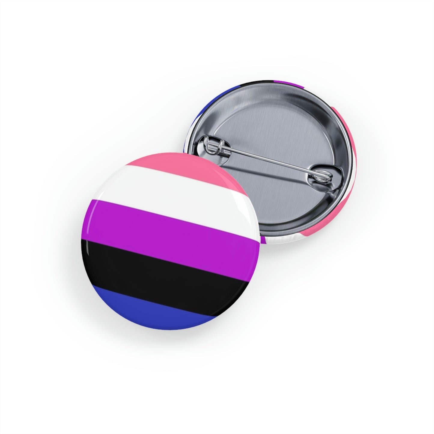 Genderfluid Pride Flag Round Pins