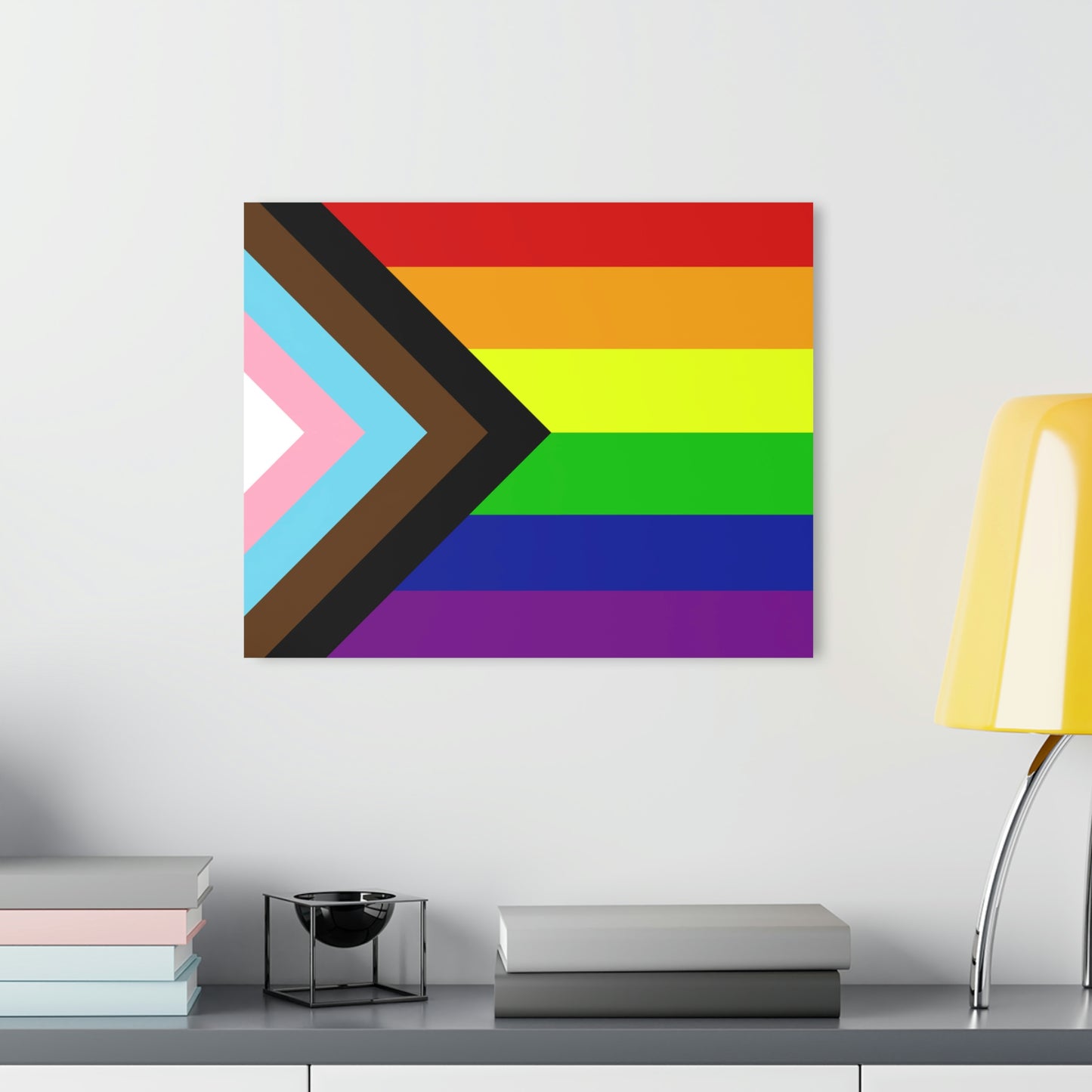 Progress Pride Flag Acrylic Prints (with French Cleat Hanging)