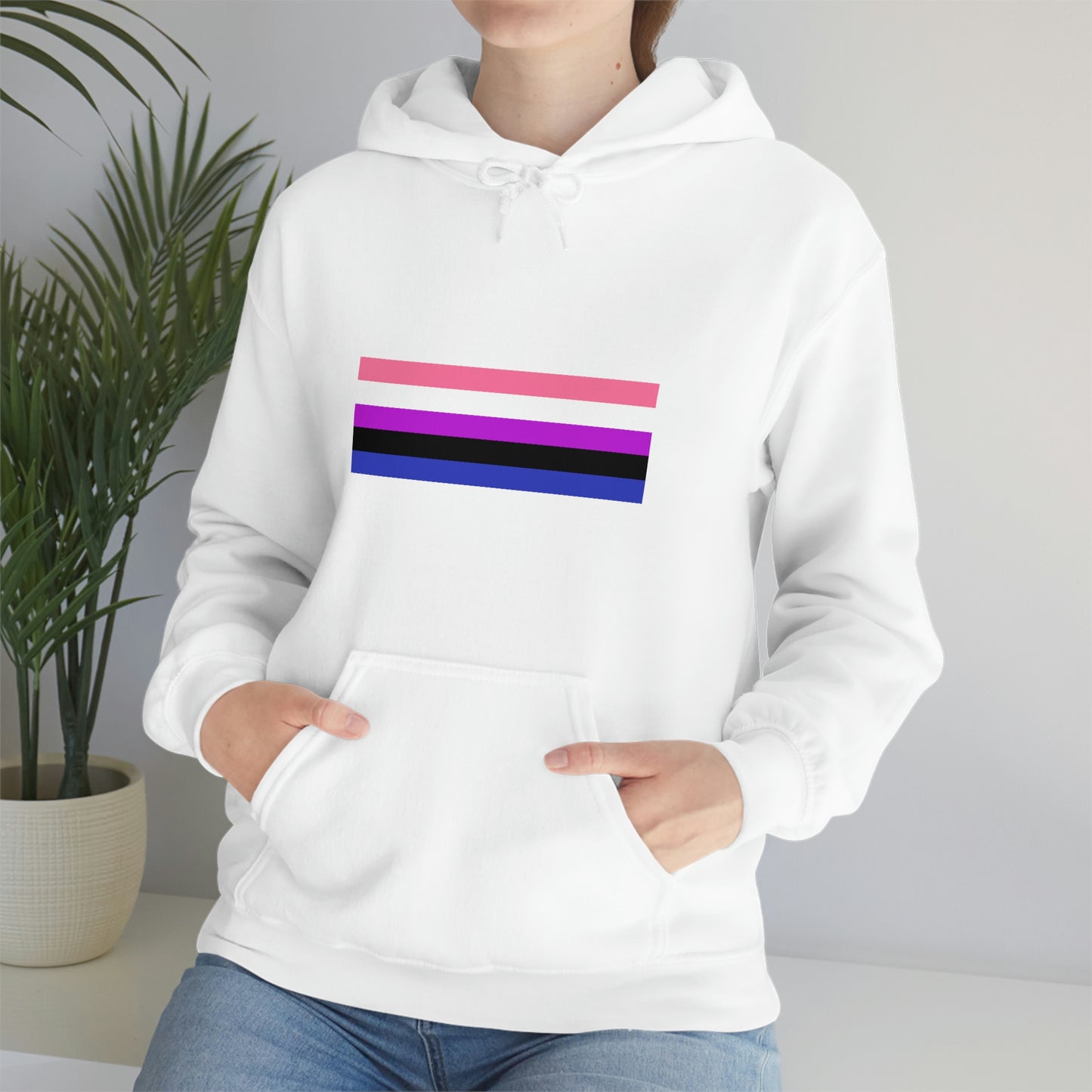 Genderfluid Flag Hooded Sweatshirt