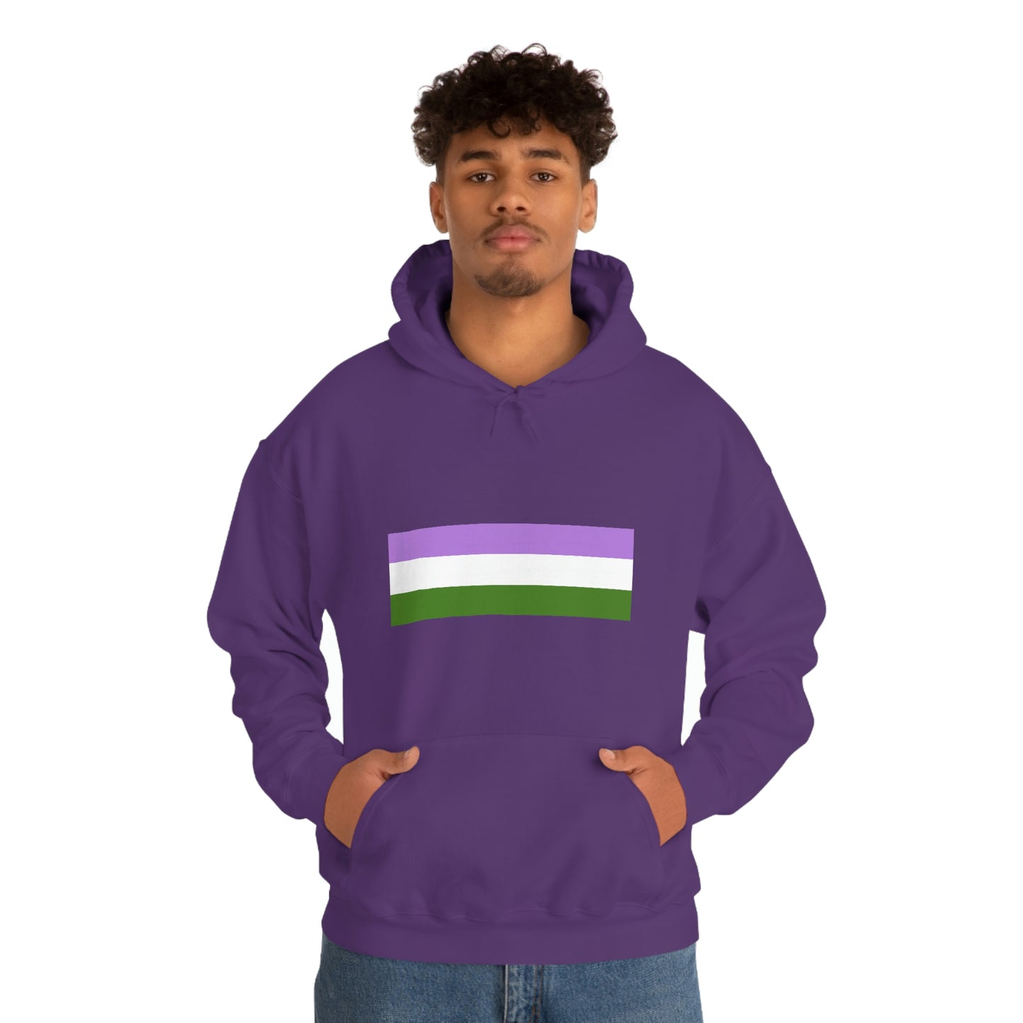 Genderqueer Flag Hooded Sweatshirt